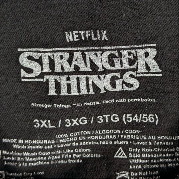 Stranger Things Mens 3XL Graphic T Shirt Black Netflix Eleven Cast Tee Cotton - Picture 3 of 4